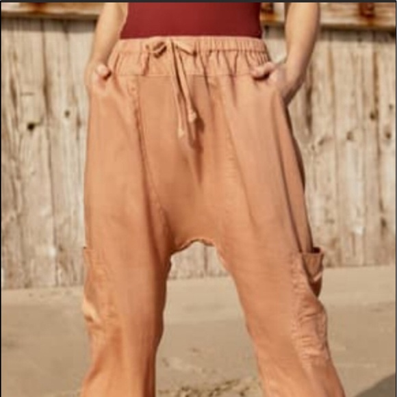 Free People Rise To The Sun Solid Harem Pants - Picture 5 of 8